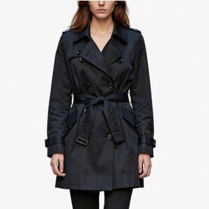 Vince Camuto Trench with fun Pink piping.  NWOT. Size M